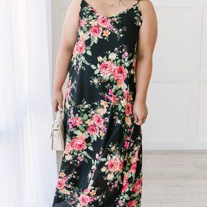 Floral Maxi in Black